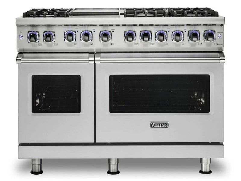 48&quot;W./24&quot;D. Gas Sealed Burner Range-6 Burners/Griddle-Stainless