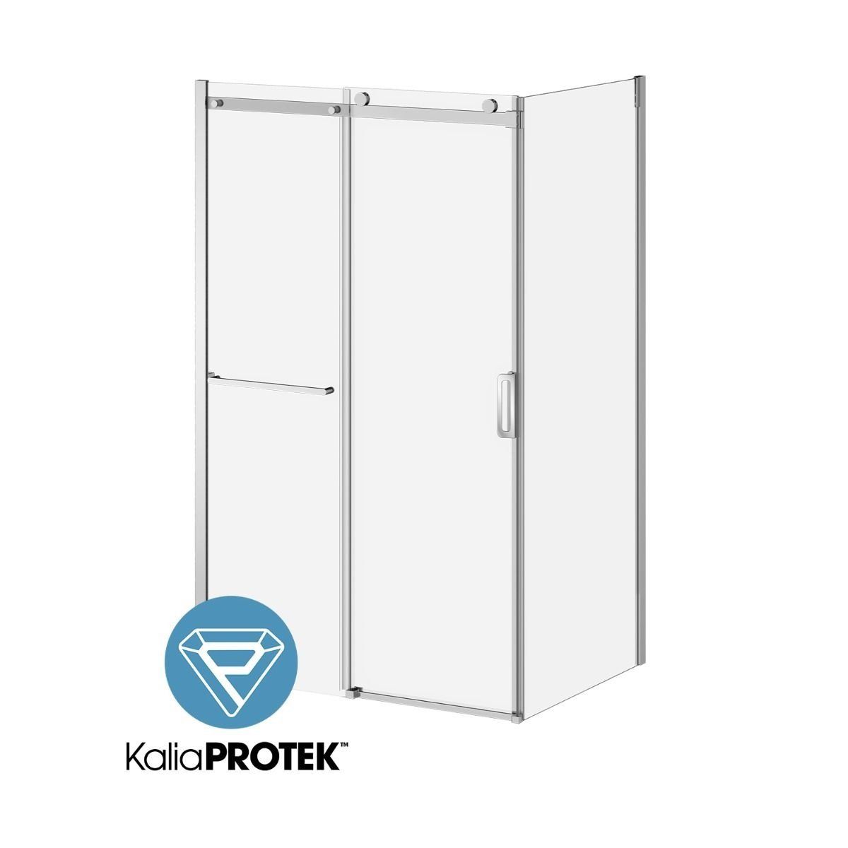KONCEPT-II™                       36&#39;&#39;x77&#39;&#39; Return Panel(Reversible) Chrome Clear Glass