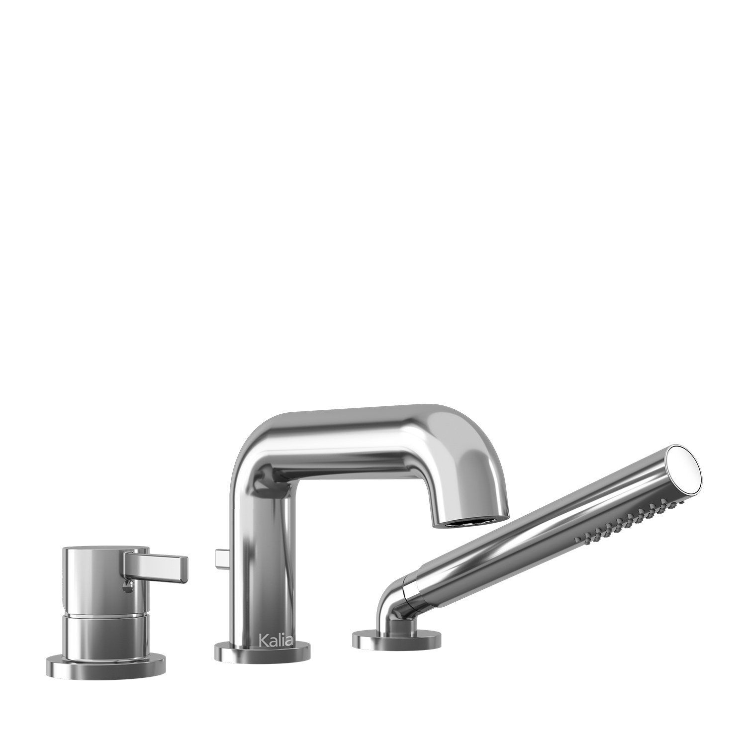 BASICO™                        Pressure Balance 3-Piece Deckmount Tub Filler with Handshower - Cartridge Included Without Rough-In - Chrome