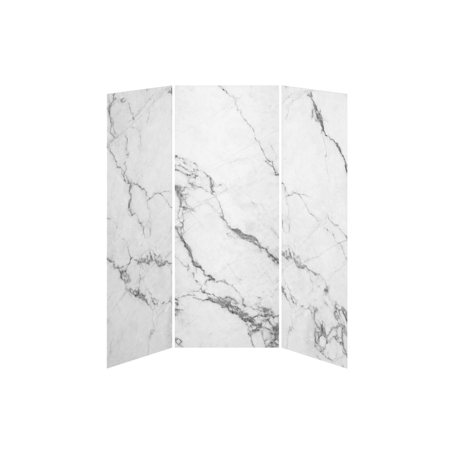 36x36x36 Minerals #500        36x36 3-Panel Shower Wall Kit for Alcove Installation - Minerals #500 Gloss