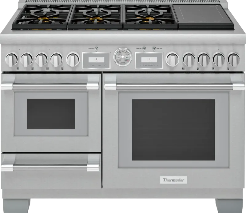 THERMADOR 48&quot; Professional Dual-Fuel -Steam Commercial-depth Range - All Telescopic Oven Racks- Thermador Connected Experience with Home Connect™