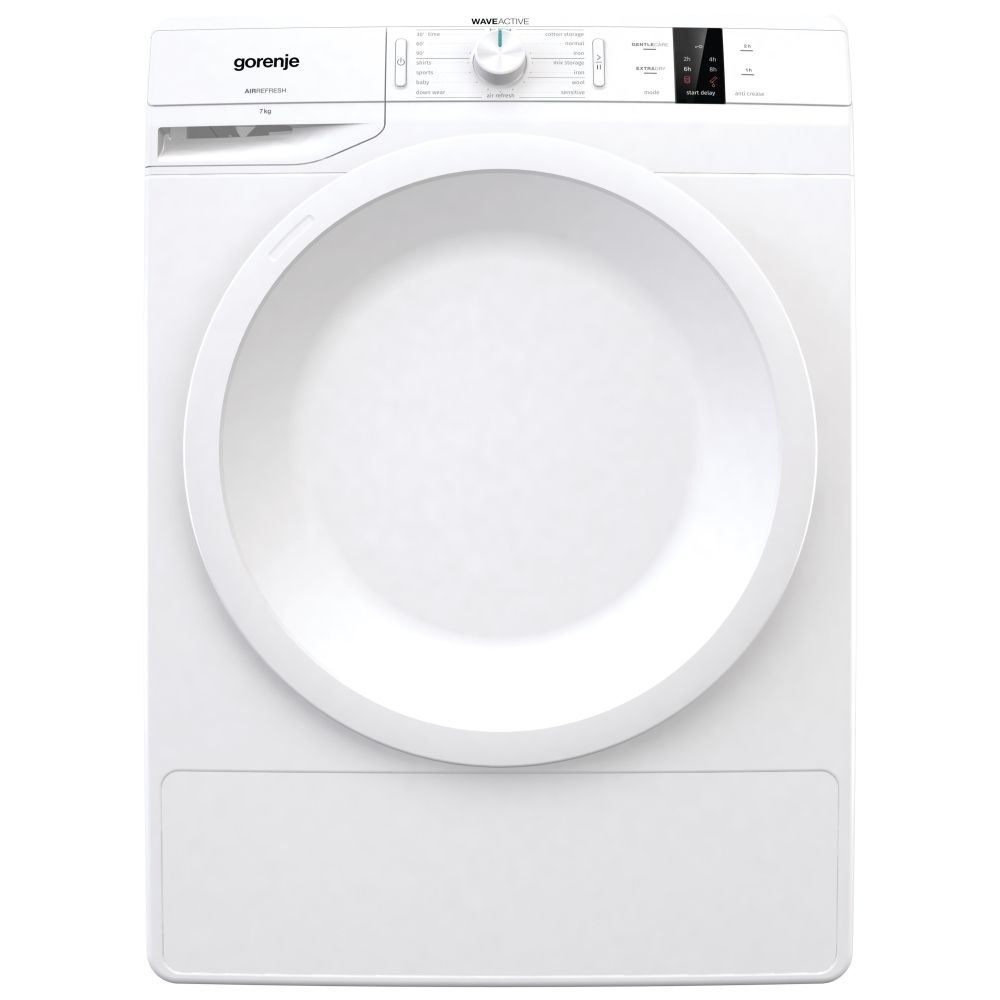 24&quot; 7KG VENTED DRYER, ENERGY-SAVING ELECTRIC HEATER, WHITE