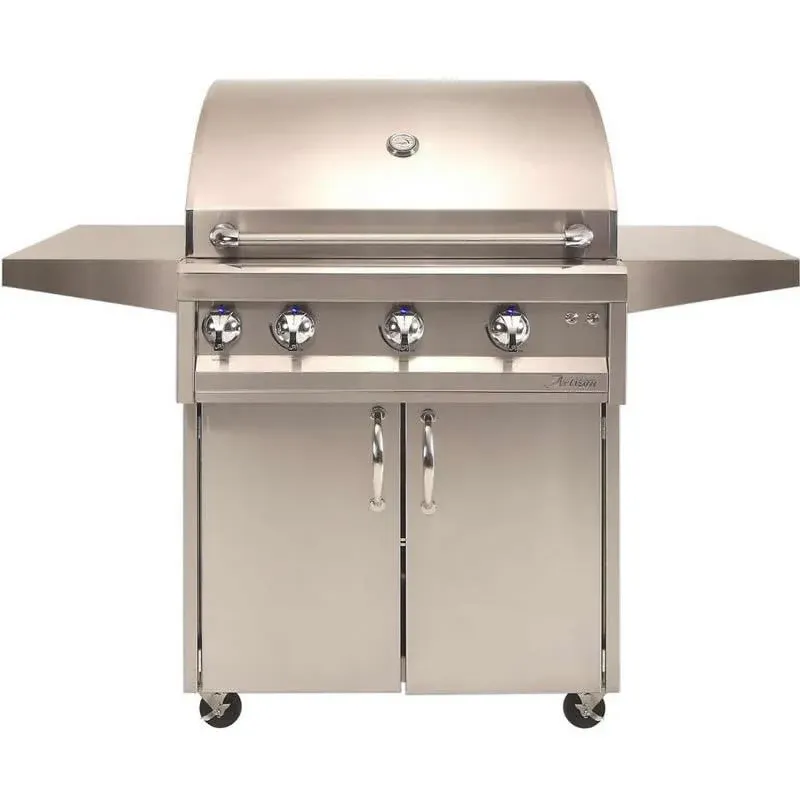 36&quot; 3 Burner with Rotisserie &amp; Light + Cart, NG