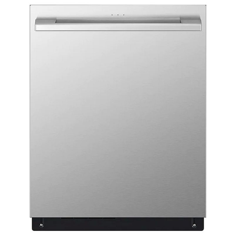 LG - Top Control Dishwasher, TrueSteam®, QuadWash®, Inverter DirectDrive, Adjustable 3rd Rack, Glide Rail, Ball Bearing, LED Tub Lighting, Easy Rack™