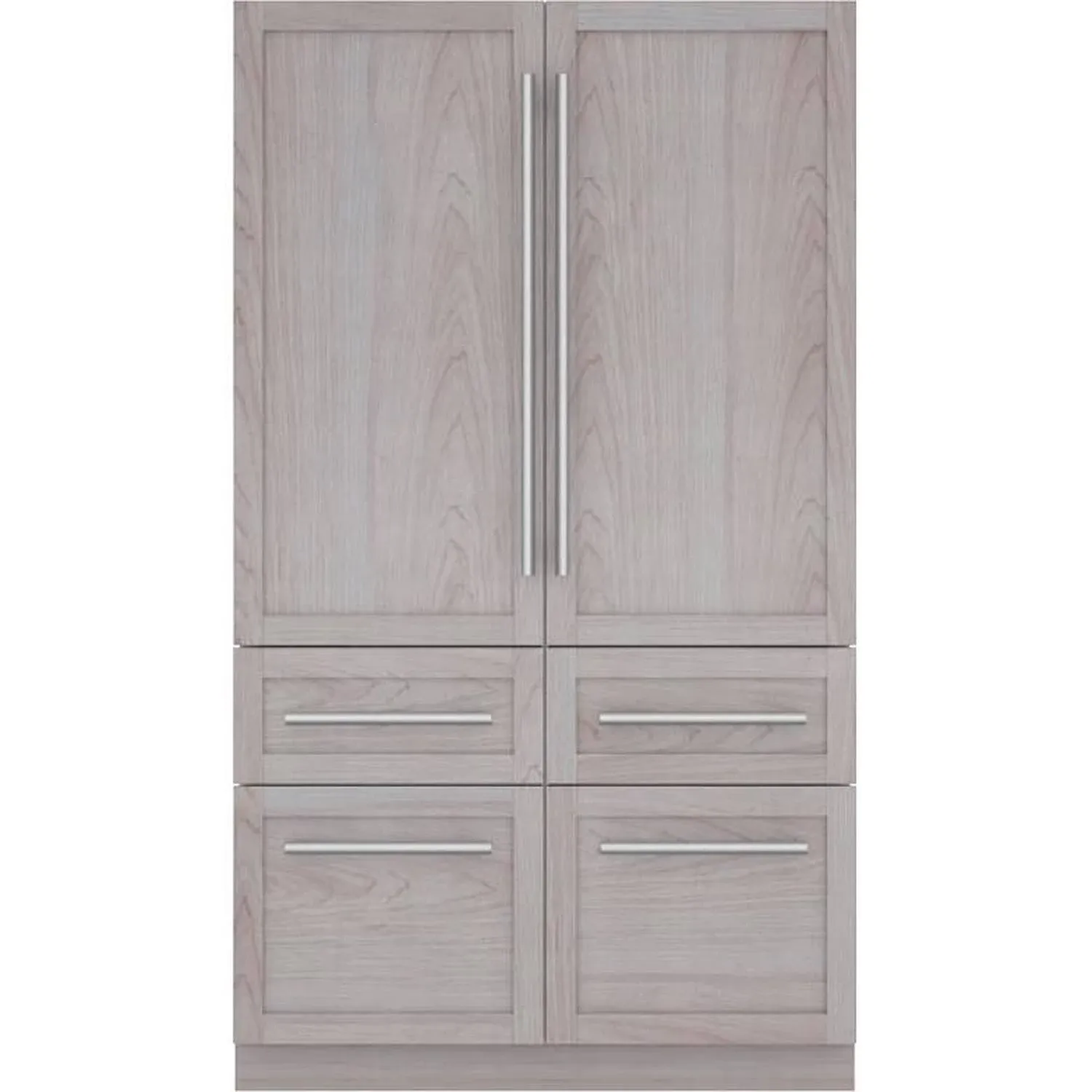 THERMADOR 48&quot; French Door Bottom-Mount Freezer - Base Unit - Custom Panel, Thermador Connected Experience with Home Connect™ ( Regular Bin)--  Stainless Steel Interior