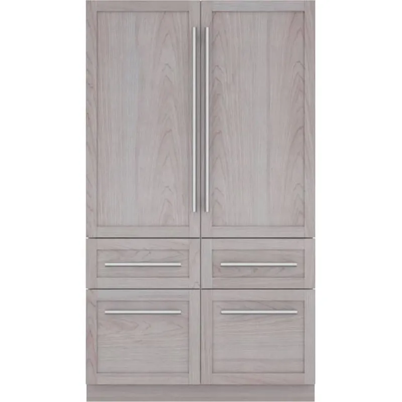 THERMADOR 48&quot; French Door Bottom-Mount Freezer - Base Unit - Custom Panel, Thermador Connected Experience with Home Connect™ ( Regular Bin)--  Stainless Steel Interior
