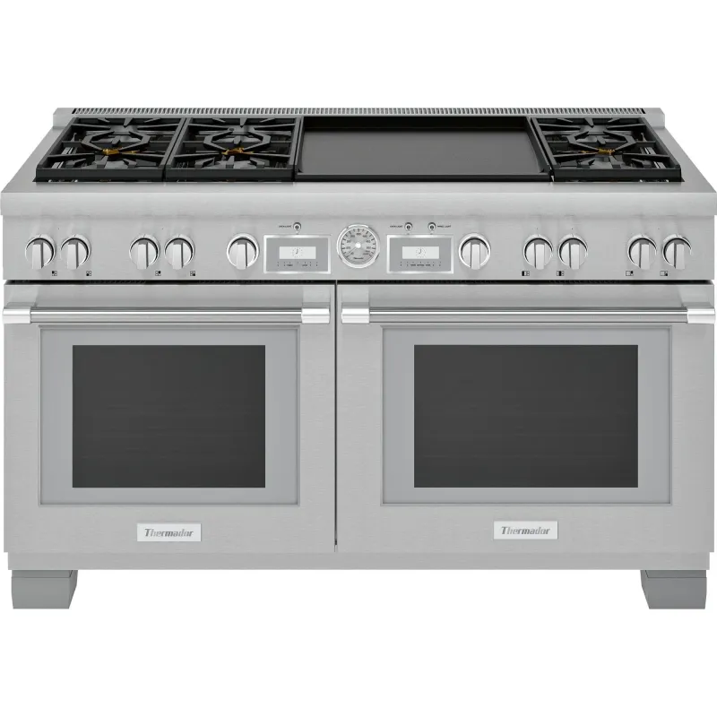 THERMADOR 60&quot; Professional Dual-Fuel Commercial-depth Range - All Telescopic Oven Racks- Thermador Connected Experience with Home Connect™