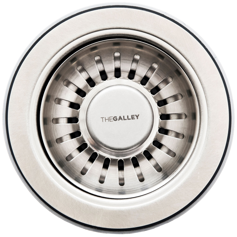 The Galley - 3-in-1 Garbage Disposal Flange with Strainer Basket 3-1/2&quot; in Angel Finish Stainless Steel