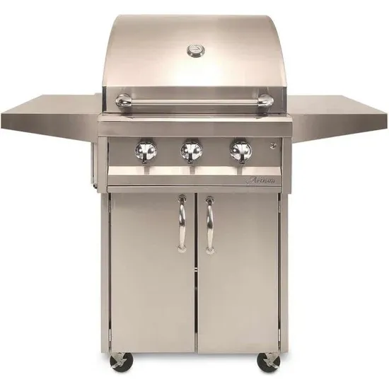 32&quot; 3 Burner - No Rotisserie / No Light + Cart, LP