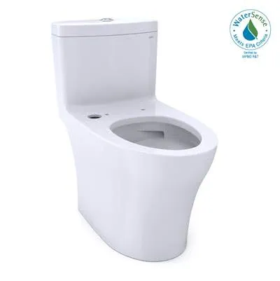 Aquia Iv One-Piece Elongated Dual Flush 1.28 And 0.9 Gpf Washlet+ And Auto Flush Ready Toilet With Cefiontect Cotton White