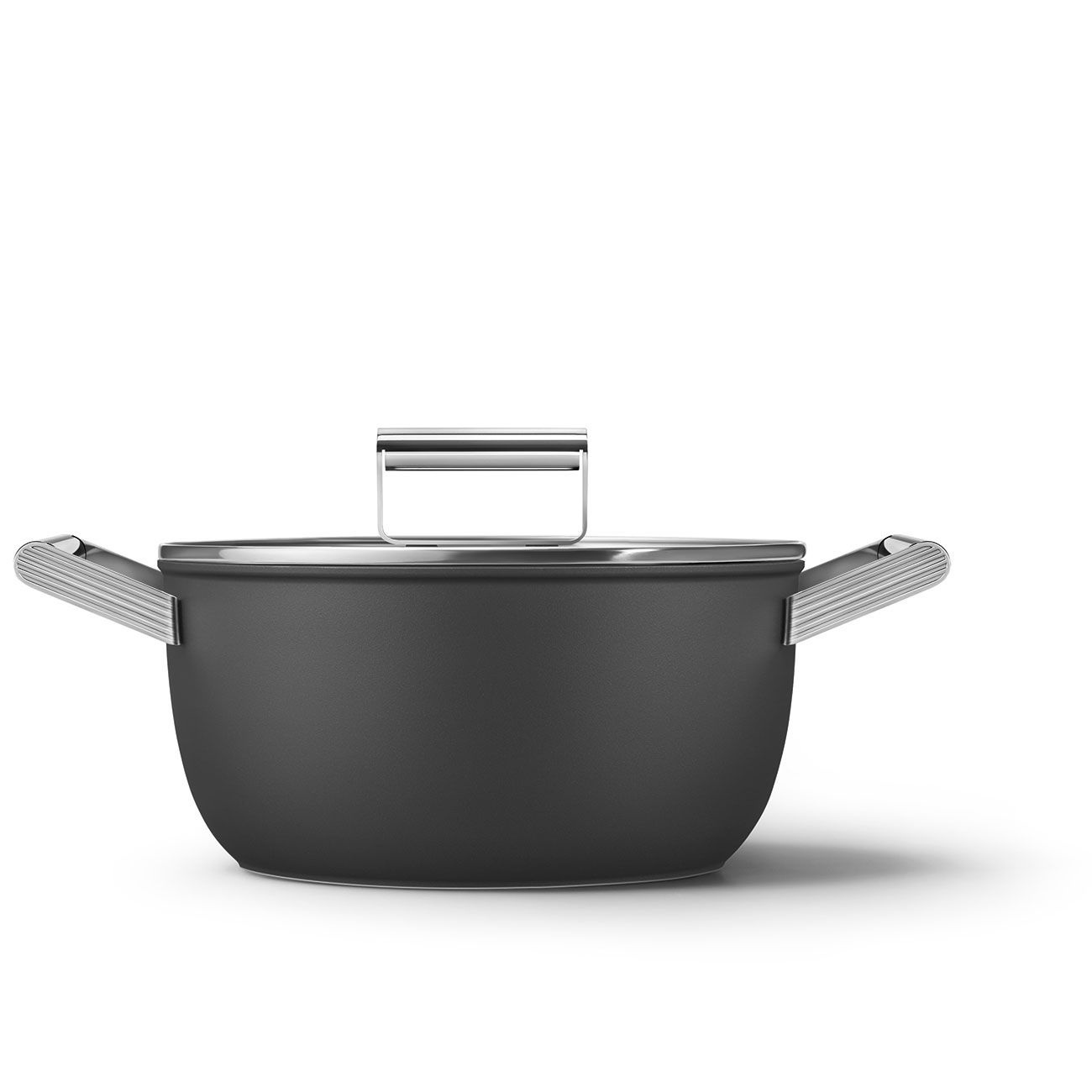 24cm Black Casserole Dish w/Lid