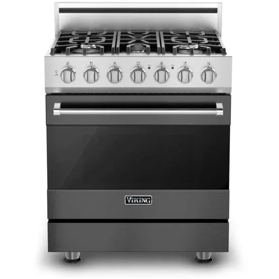 30&quot;W./24&quot;D. Dual Fuel Sealed Burner Range-5 Burners-Damascus Gray