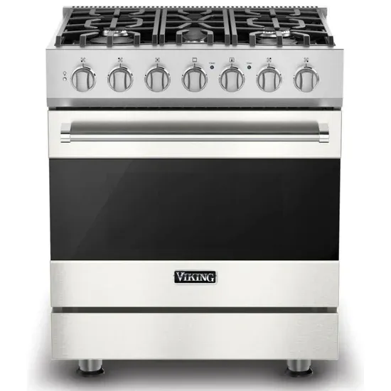 30&quot;W./24&quot;D. Dual Fuel Sealed Burner Range-5 Burners-Pure White