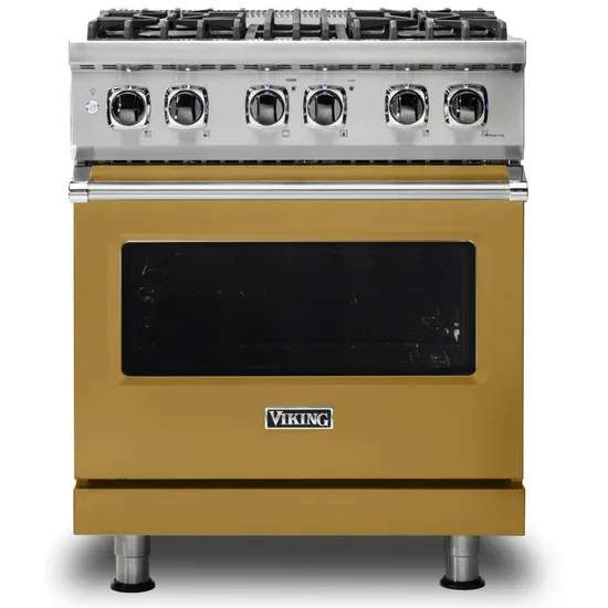 30&quot;W./24&quot;D. Dual Fuel Self-Clean Sealed Burner Range-4 Burners-Golden Hour