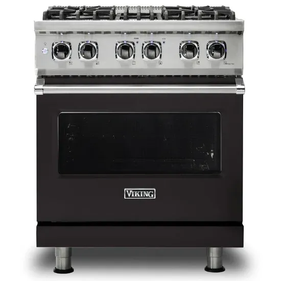 30&quot;W./24&quot;D. Dual Fuel Self-Clean Sealed Burner Range-4 Burners-Onyx