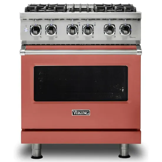 30&quot;W./24&quot;D. Dual Fuel Self-Clean Sealed Burner Range-4 Burners-Spiced Cider
