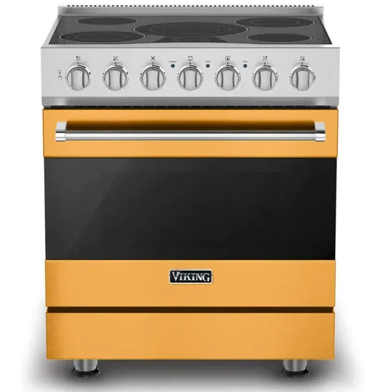 30&quot;W./24&quot;D. Electric Self-Clean Range-5 Burners-Daffodil