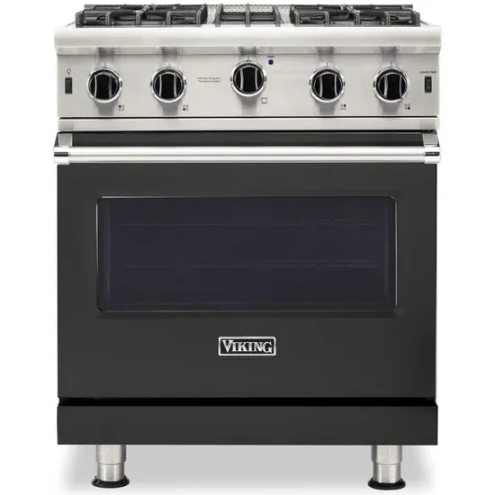 30&quot;W./24&quot;D. Gas Open Burner Range-4 Burners-Cast Black
