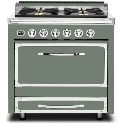 VIKING TUSCANY 36&quot; DF RANGE 4 BURNER - Eucalyptus