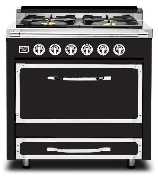 VIKING TUSCANY 36&quot; DF RANGE 4 BURNER - Onyx