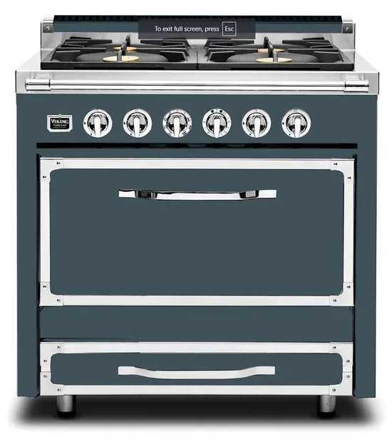 VIKING TUSCANY 36&quot; DF RANGE 4 BURNER - Squall