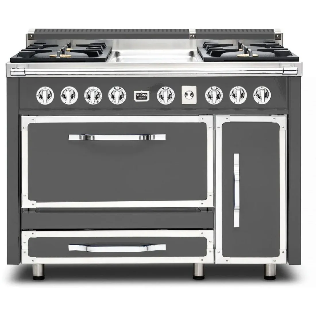 VIKING TUSCANY 48&quot; DF RANGE 4 BURNER/GRIDDLE - Damascus Gray