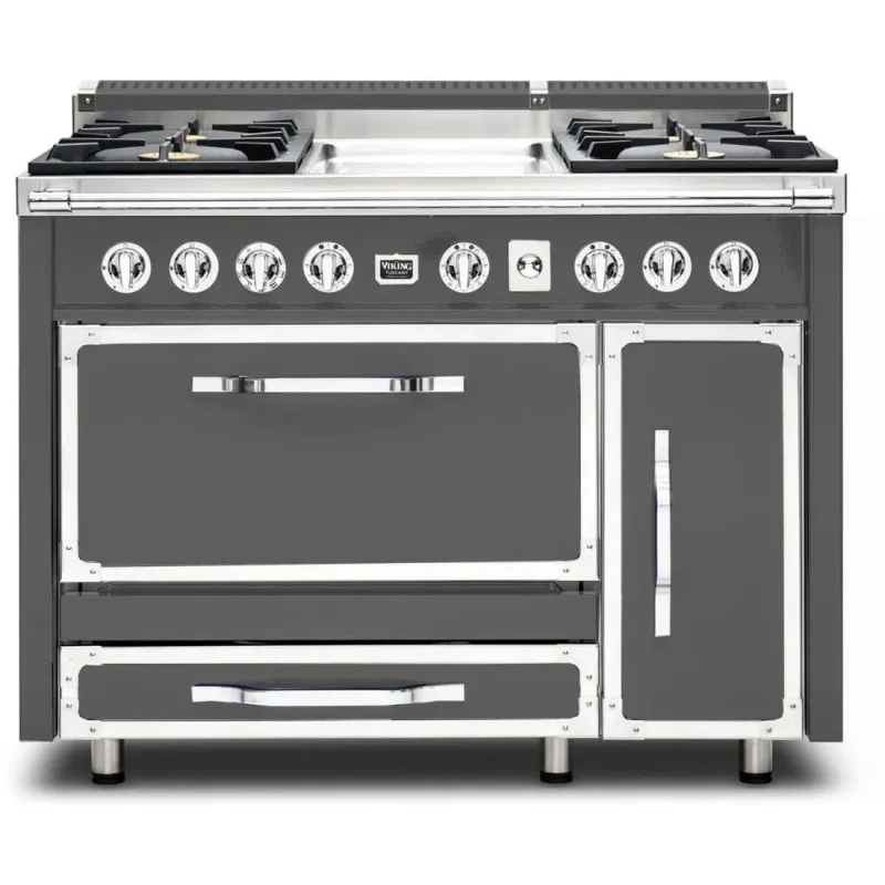 VIKING TUSCANY 48&quot; DF RANGE 4 BURNER/GRIDDLE - Damascus Gray