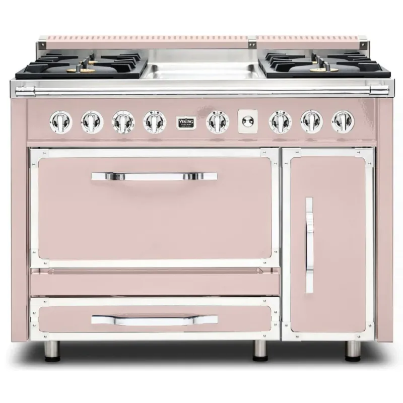 VIKING TUSCANY 48&quot; DF RANGE 4 BURNER/GRIDDLE - Blush