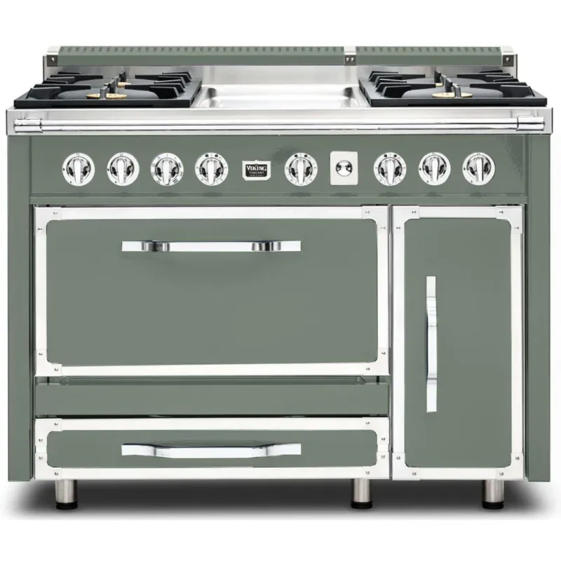 VIKING TUSCANY 48&quot; DF RANGE 4 BURNER/GRIDDLE - Eucalyptus