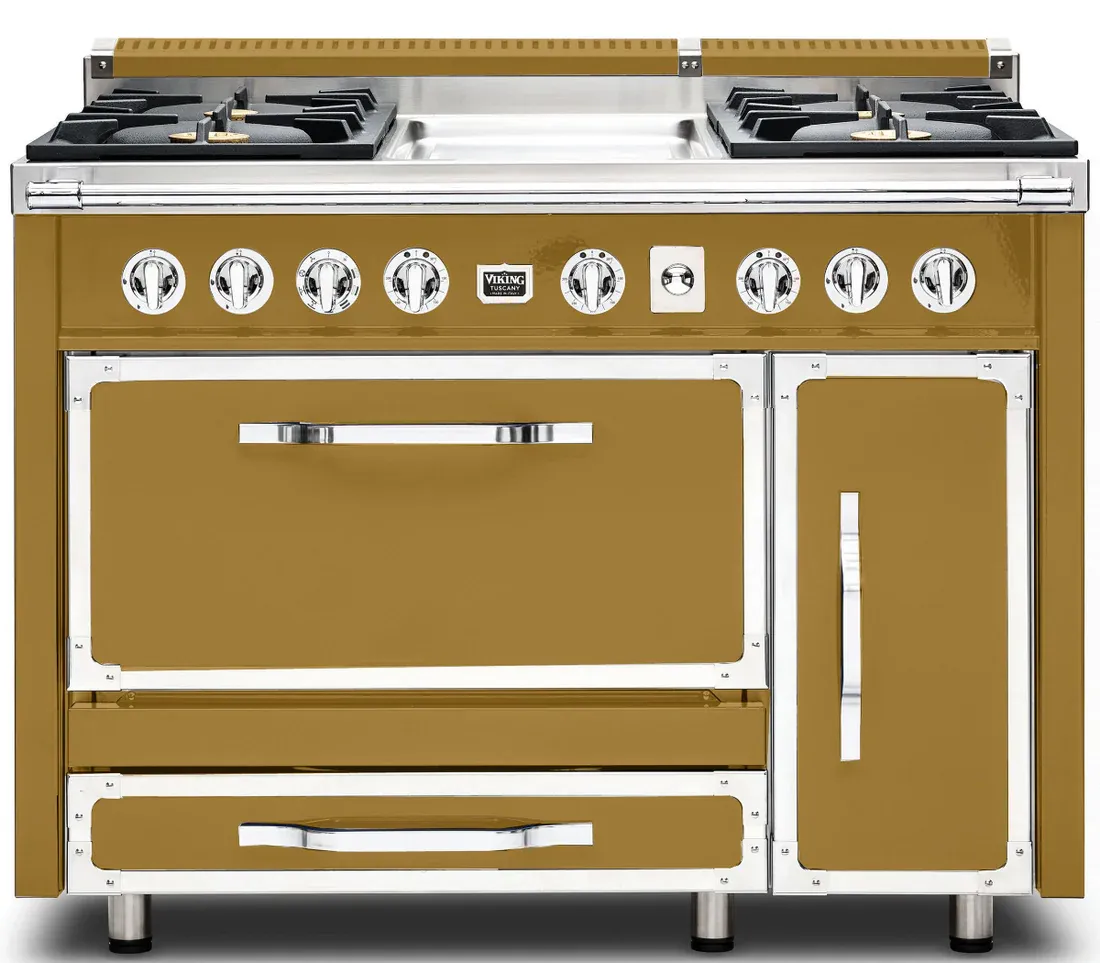 VIKING TUSCANY 48&quot; DF RANGE 4 BURNER/GRIDDLE - Golden Hour