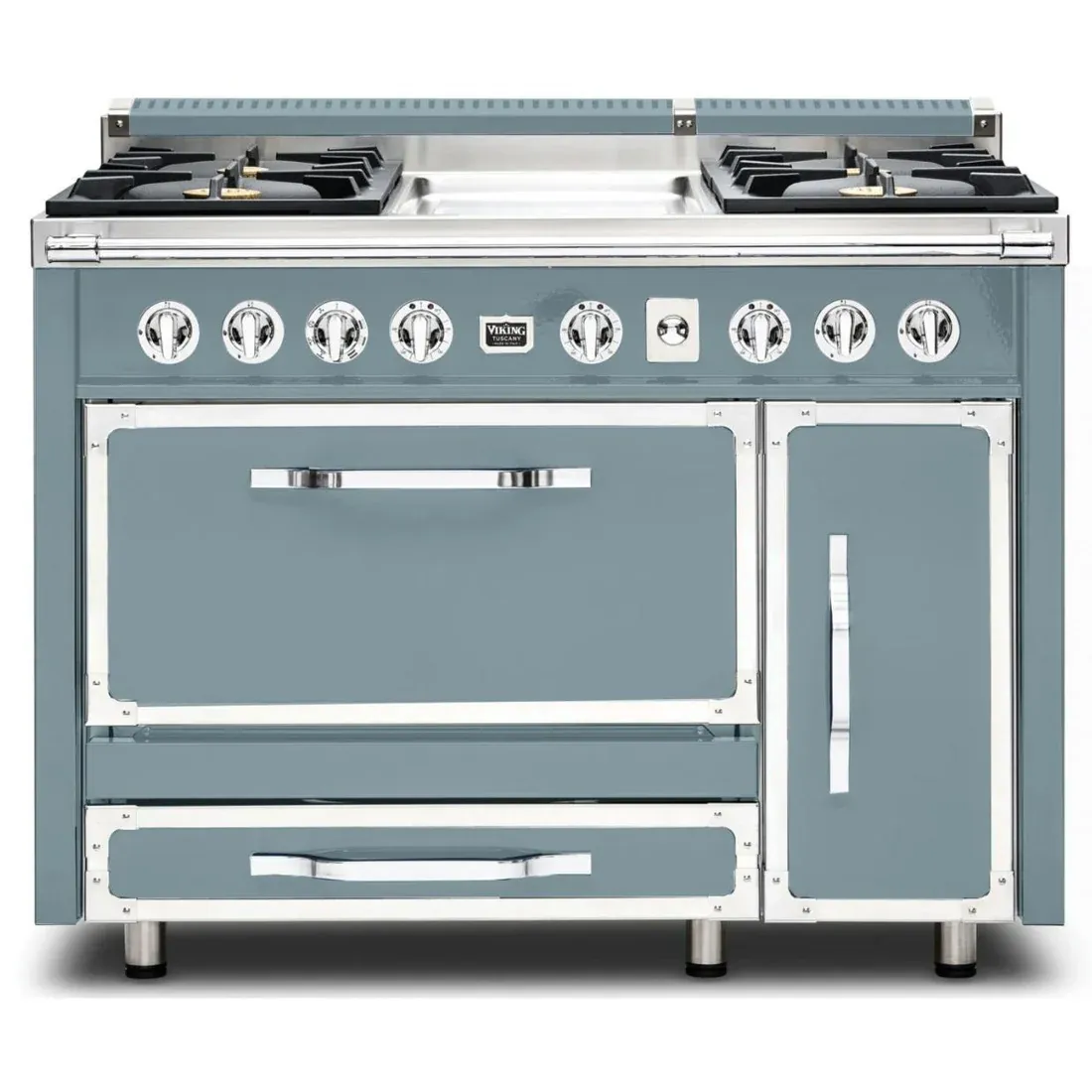 VIKING TUSCANY 48&quot; DF RANGE 4 BURNER/GRIDDLE - November Sky
