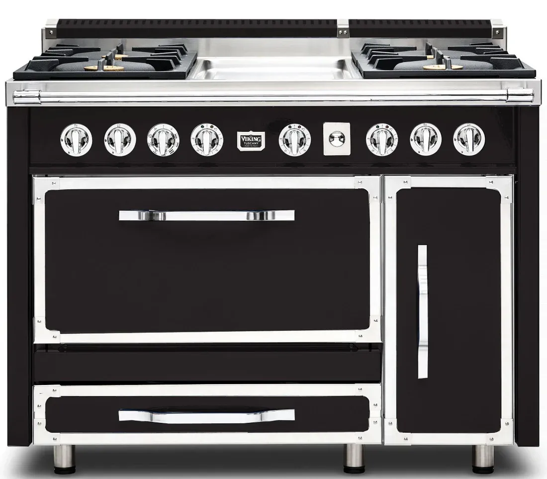 VIKING TUSCANY 48&quot; DF RANGE 4 BURNER/GRIDDLE - Onyx