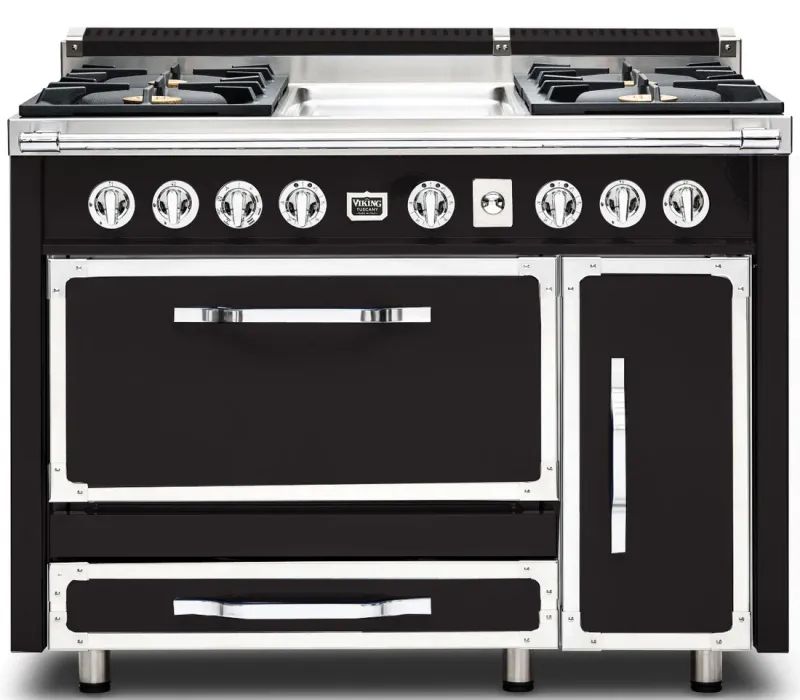 VIKING TUSCANY 48&quot; DF RANGE 4 BURNER/GRIDDLE - Onyx
