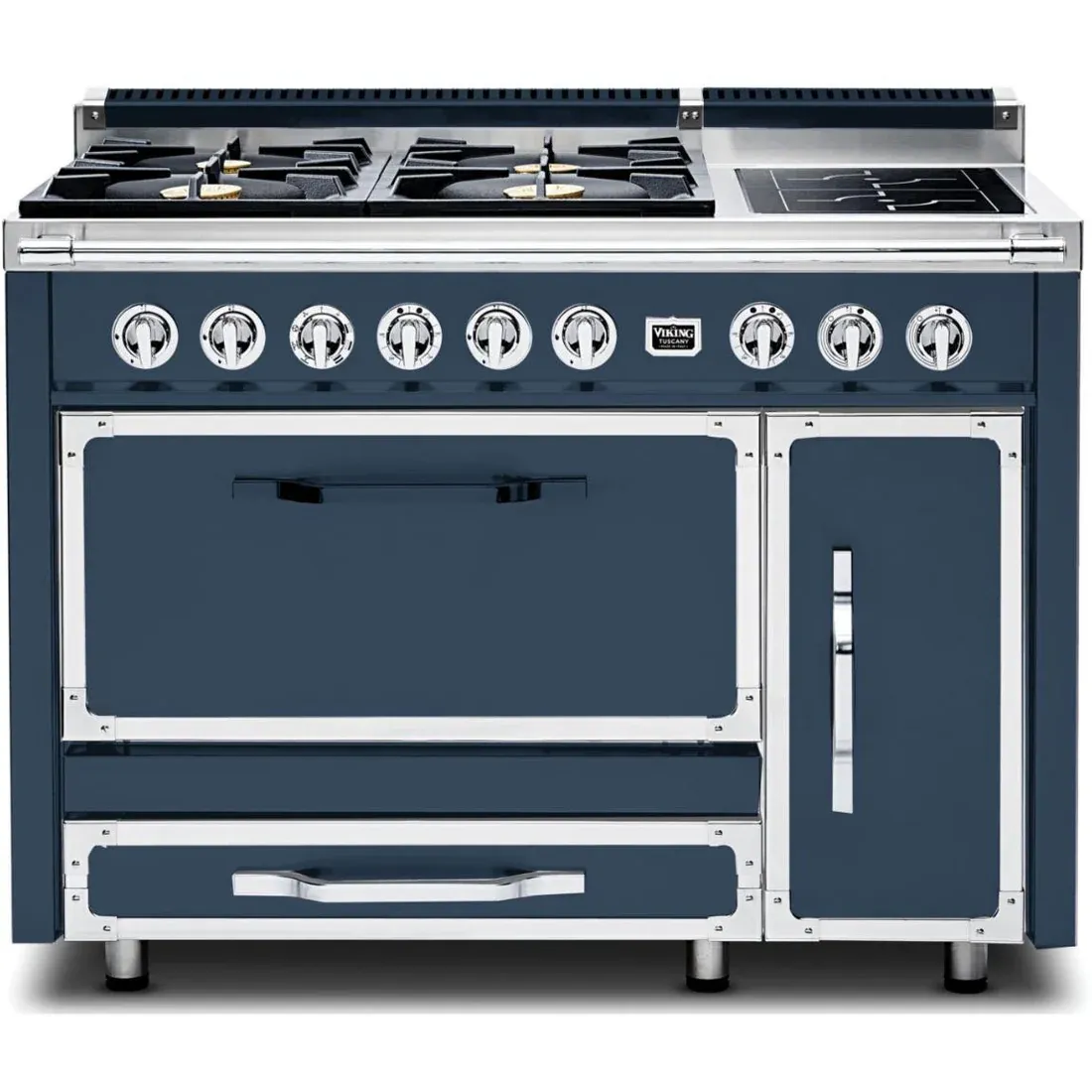 VIKING TUSCANY 48&quot; DF RANGE 4 BURNER/INDUCTION - Slate Blue