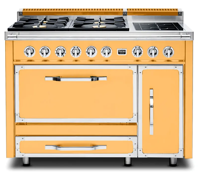 VIKING TUSCANY 48&quot; DF RANGE 4 BURNER/INDUCTION - Daffodil