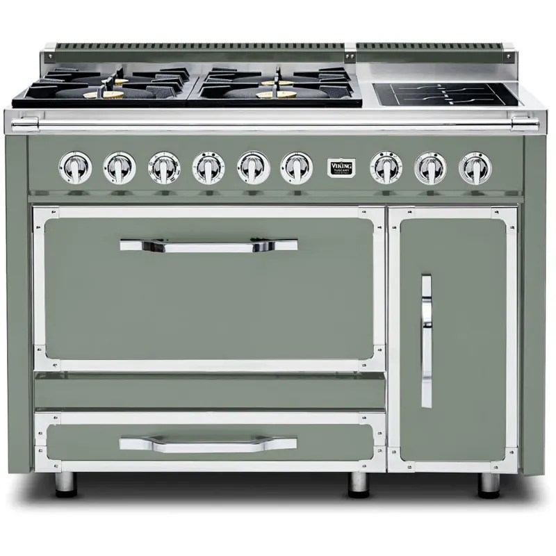 VIKING TUSCANY 48&quot; DF RANGE 4 BURNER/INDUCTION - Eucalyptus