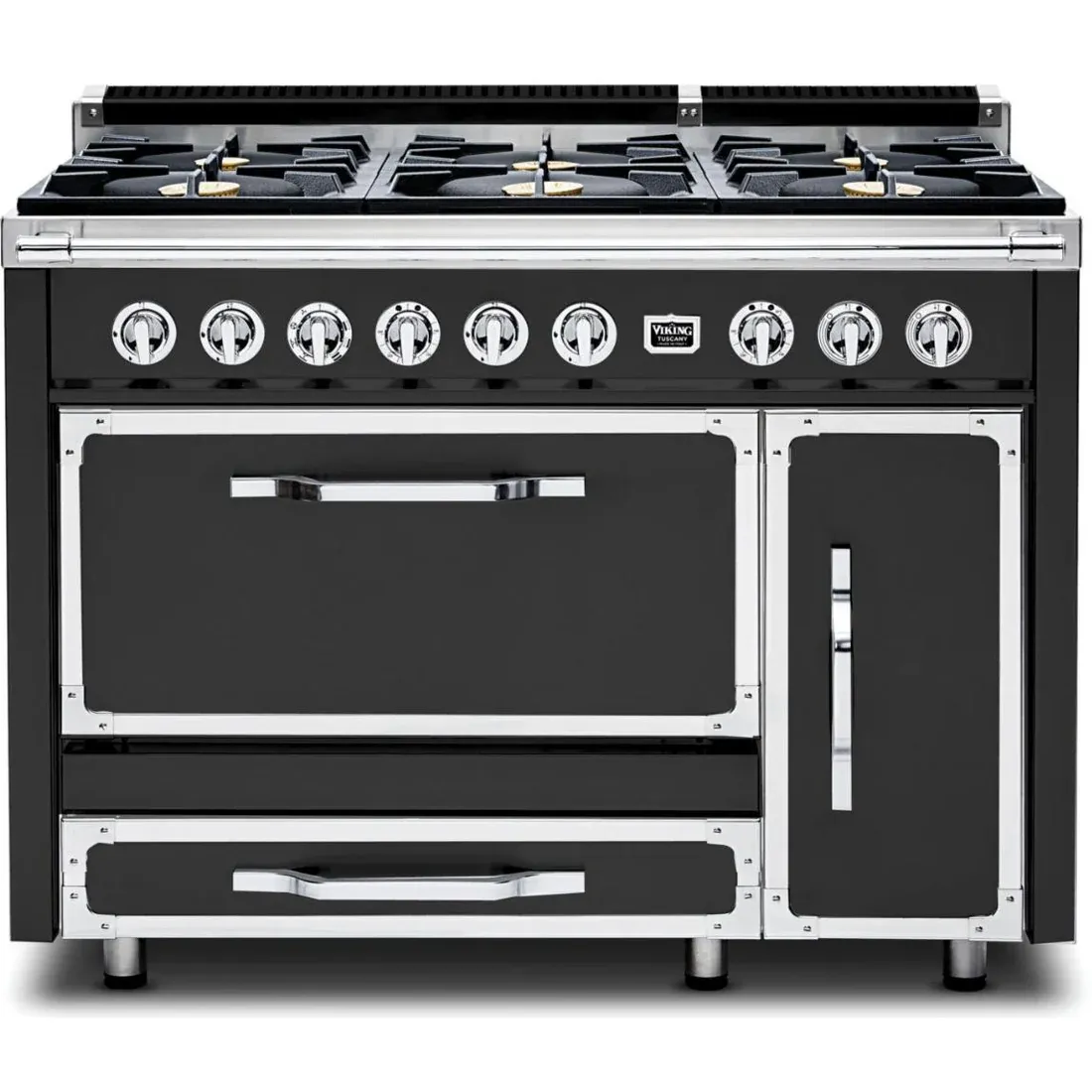 VIKING TUSCANY 48&quot; DF RANGE 6 BURNER - Cast Black