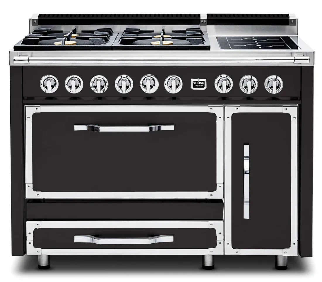 VIKING TUSCANY 48&quot; DF RANGE 4 BURNER/INDUCTION - Onyx
