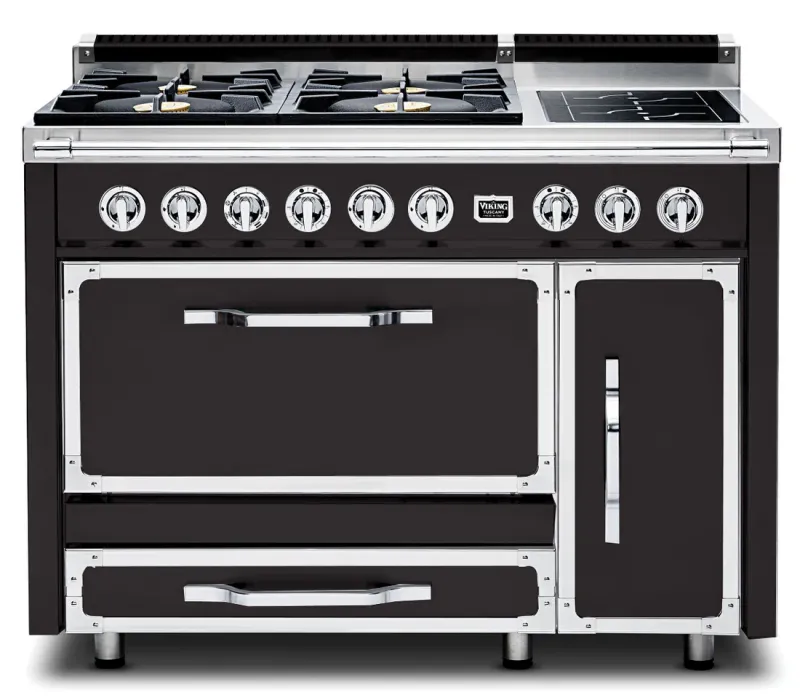 VIKING TUSCANY 48&quot; DF RANGE 4 BURNER/INDUCTION - Onyx
