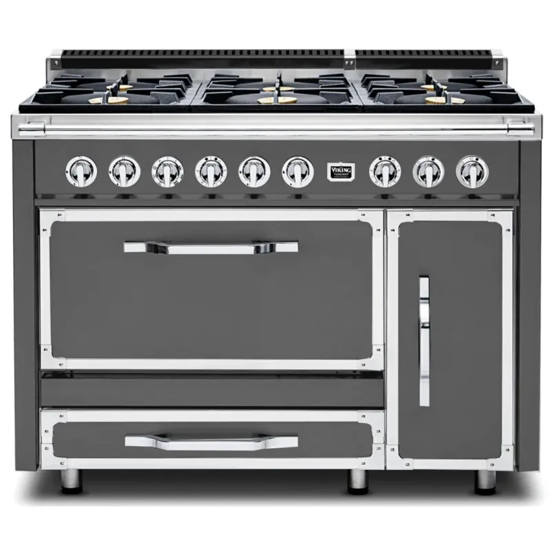 VIKING TUSCANY 48&quot; DF RANGE 6 BURNER - Damascus Gray