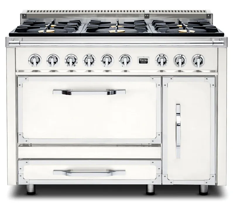 VIKING TUSCANY 48" DF RANGE 6 BURNER - Pure White