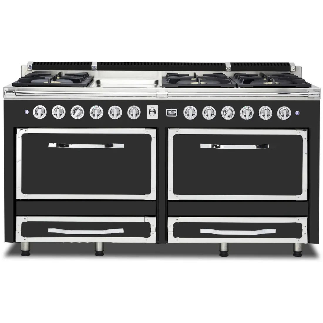 VIKING TUSCANY 66&quot; DF RANGE 6 BURNER/GRIDDLE - Cast Black