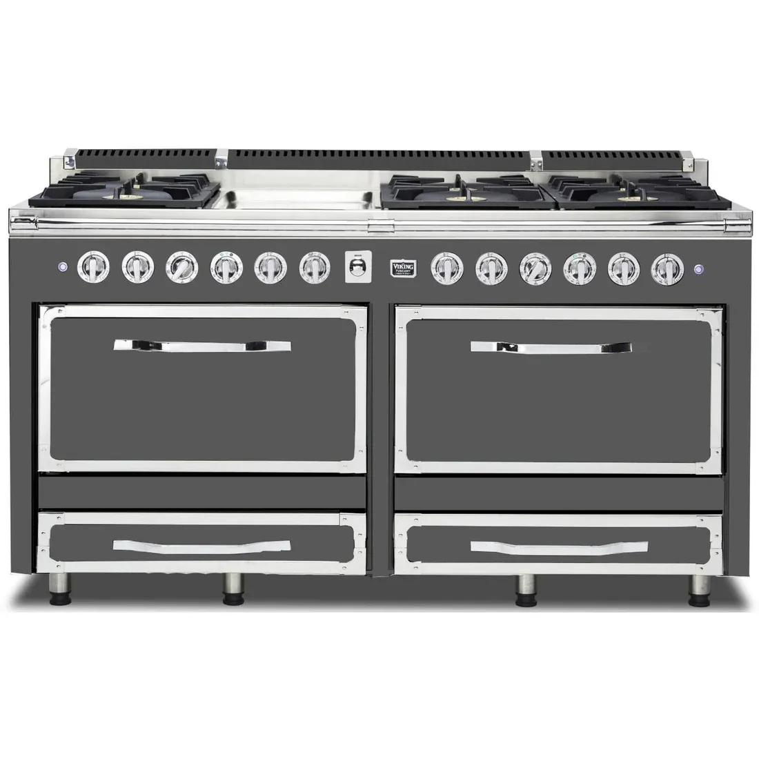 VIKING TUSCANY 66&quot; DF RANGE 6 BURNER/GRIDDLE - Damascus Gray