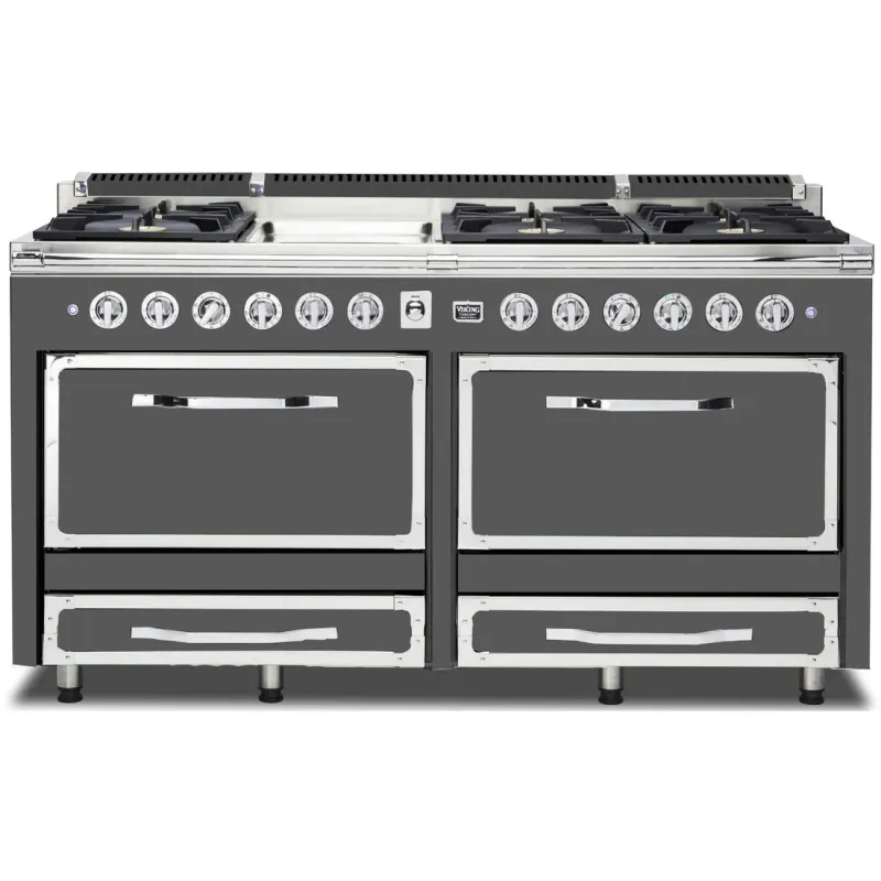 VIKING TUSCANY 66&quot; DF RANGE 6 BURNER/GRIDDLE - Damascus Gray
