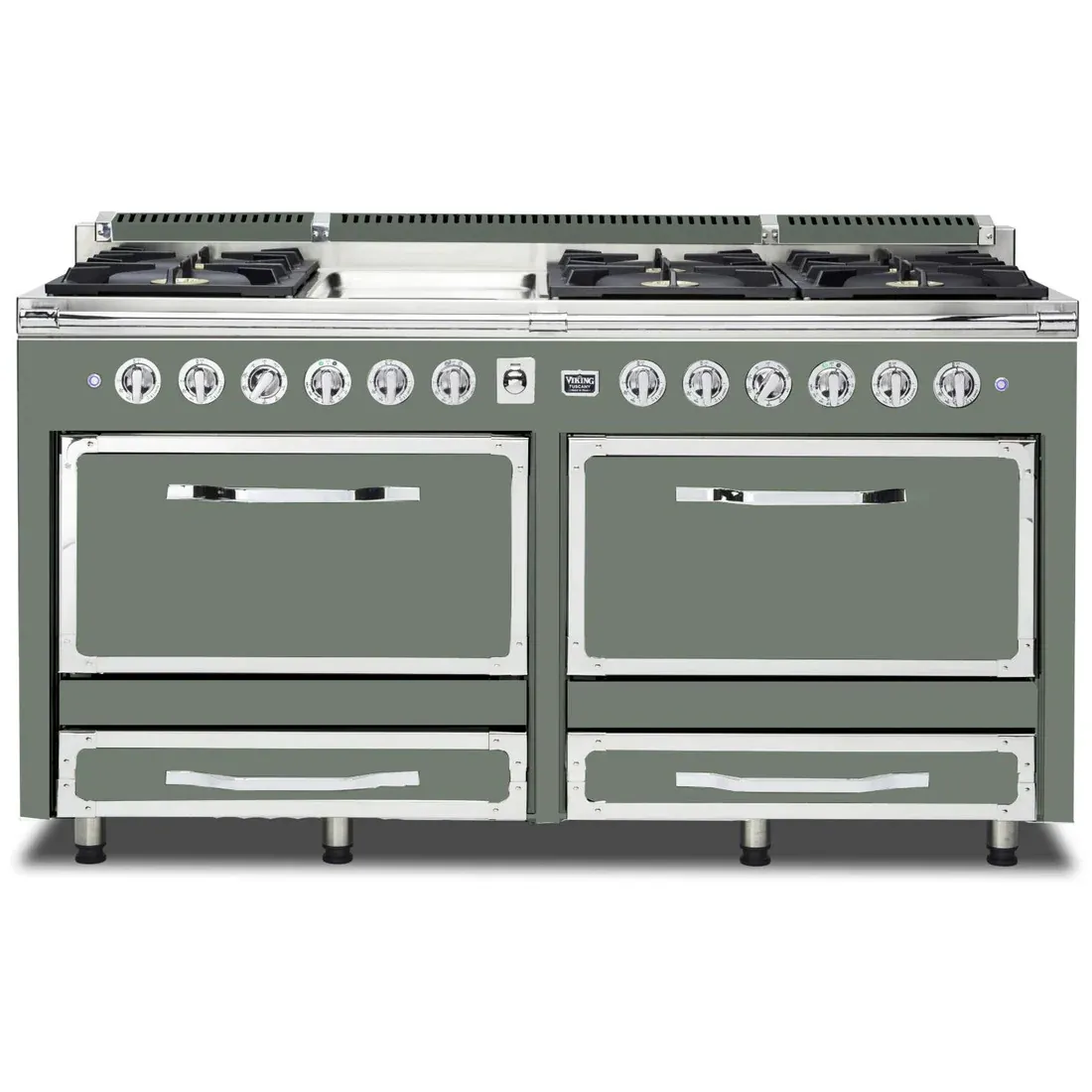 VIKING TUSCANY 66&quot; DF RANGE 6 BURNER/GRIDDLE - Eucalyptus