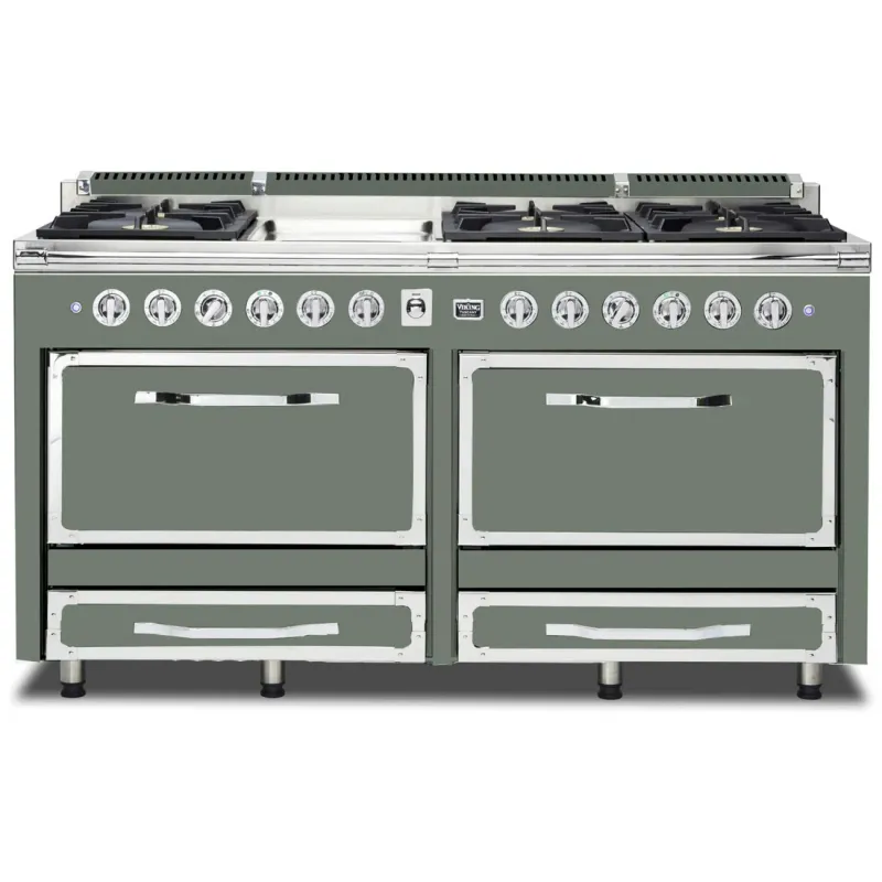 VIKING TUSCANY 66&quot; DF RANGE 6 BURNER/GRIDDLE - Eucalyptus