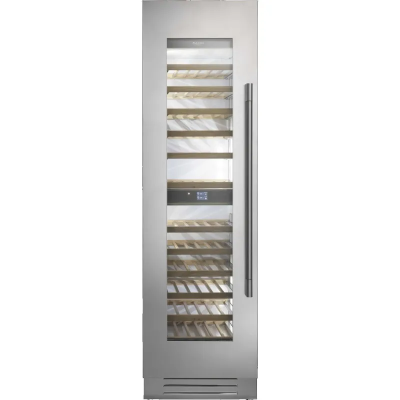 24&quot; LH - Stainless cladded  bottom Compressor Column Wine Unit - 2 temp zone Wine, Luminous interior, no ice maker - includes Professional Badge and Handle