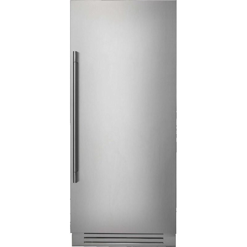 36&quot; RH - Stainless Cladded Bottom Compressor Column - Fridgerigerator, Luminous interior includes Professional Badge and Handle