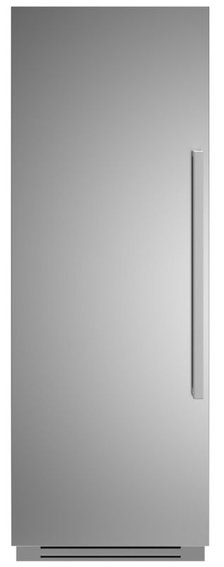 30" LH - Stainless Cladded Bottom Compressor Column - Freezer, Luminous interior with internal ice maker includes Professional Badge and Handle