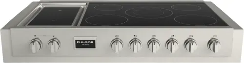 600 Series Professional 5 burner Induction rangetop with 2 zone induction trilaminate griddle